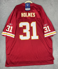 VTG Reebok Jersey Priest Holmes #31 Kansas City Chiefs Mens 2XL 58 (3XL) Red NWT