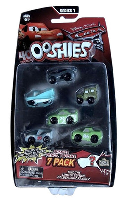 Ooshies Cars 7 Pack Serie 1 Pencil Topper Primer McQueen Jackson Storm