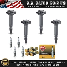 4 Ignition Coil & 4 NGK Platinum Spark Plug fit 2000-2004 Toyota Tacoma 2.4/2.7L