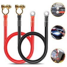 4 Awg Battery Cable Kit W Terminal Clamps M10 Ring Lugs For Car Truck Rv Boat