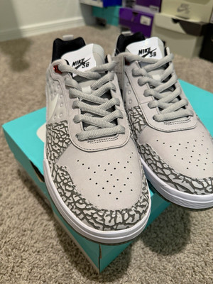 Nike SB Paul Rodriguez Elite QS Gray Skateboarding Shoes US 10.5 D