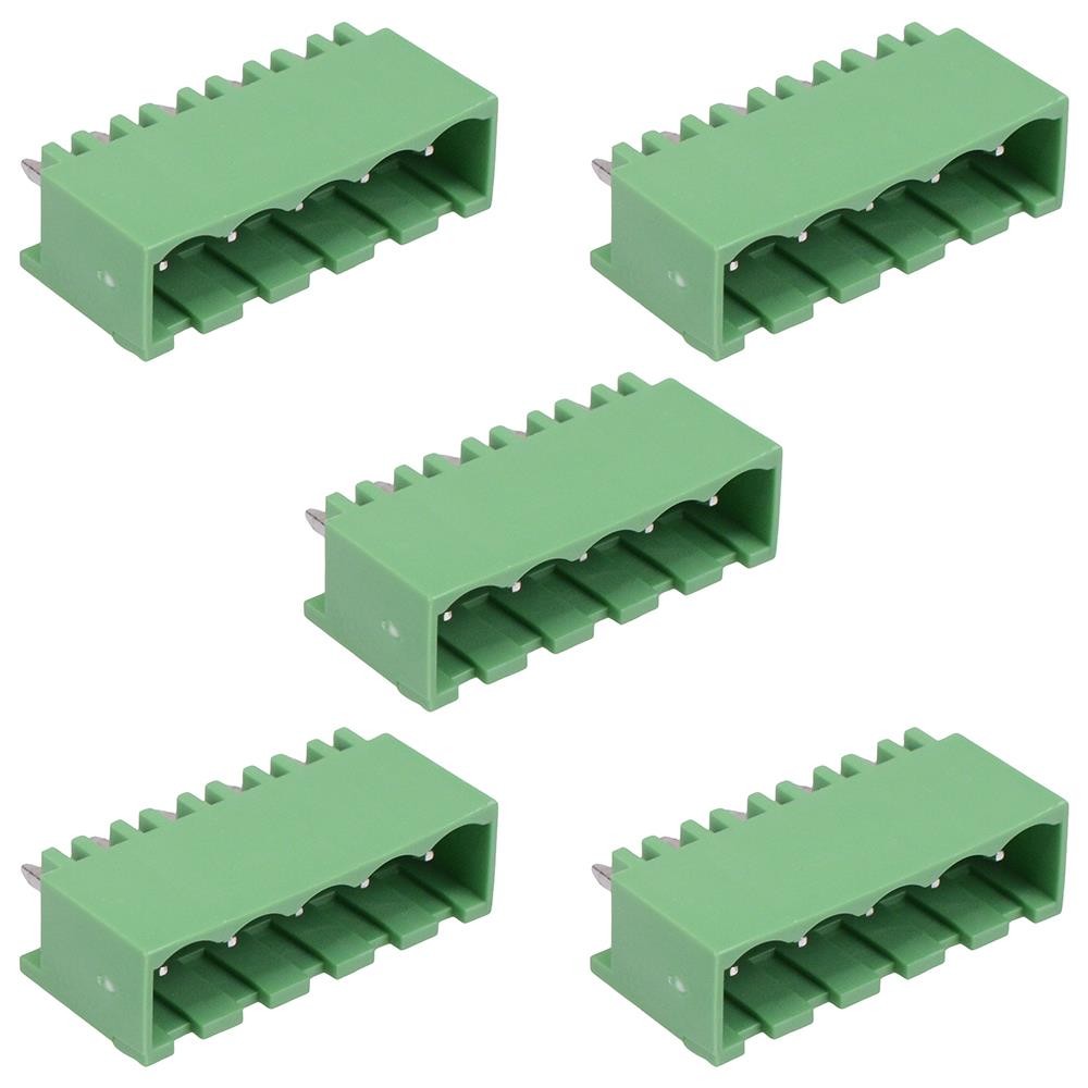 5 x 5-Way 5.00mm Vertical PCB Header Closed Ends 15A 300V