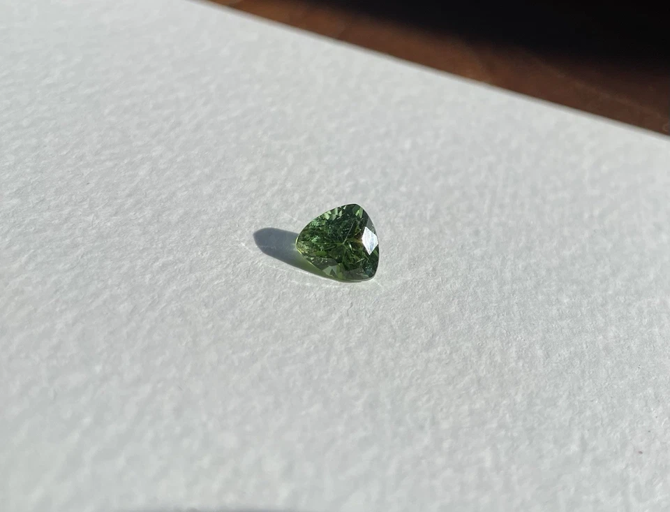 Faceted Green Maine Tourmaline Trillion Cut 1.7ct, 7x7x7mm - Image 3 of 4