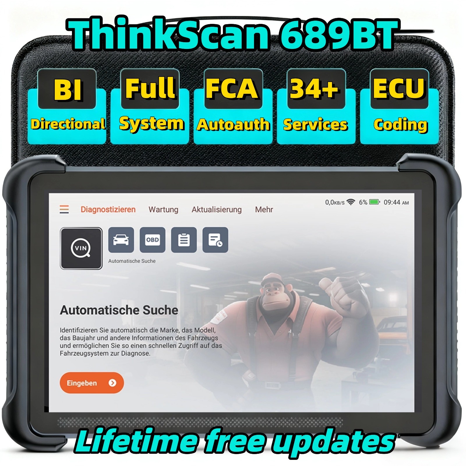 Thinkscan 689BT automotive scan tool All System Bidirectional OBD2 Diagnostic