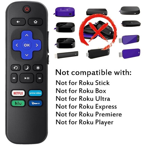 Universal Remote for Roku TV Compatible with Hisense Onn TCL LG Smart TVs - Picture 3 of 7