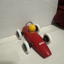 Vintage Wooden Toy BRIO Classic Speedster Race Car Red Push Along Made in Sweden