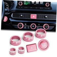 for Honda Civic Accessories 2022-2026, 7-inch screen (with 2 radio knob) Pink