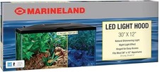 30 x 12 Inch LED Aquarium Hood Black