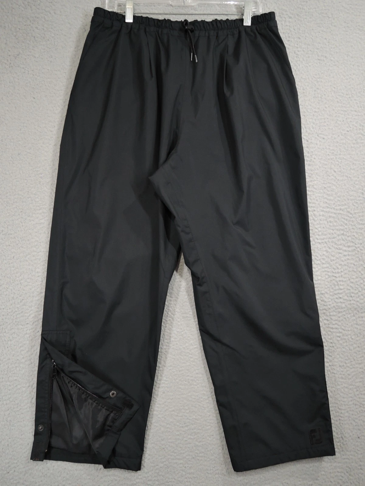 FootJoy Dryjoy Pants Mens Large Black Rain Waterproof Wind Golf