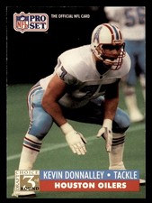 1991 Pro Set Kevin Donnalley Rookie Football Card Houston Oilers #808. rookie card picture