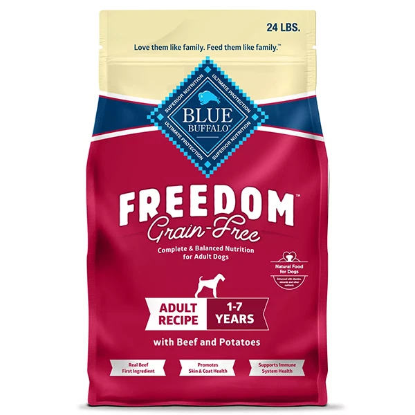 Blue Buffalo BLUE Freedom Adult Grain-Free Beef Recipe Dry Dog Food 24Ib - Image 2 of 4