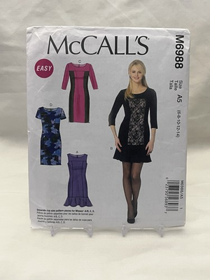 #ad #ad McCalls M6988 Easy Princess Seam Scoop Neckline Dress Sewing Pattern sz 6 14 $6.95