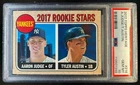 2017 Topps Heritage Yankees Rookie Stars Aaron Judge Tyler Austin RC #214 PSA 10