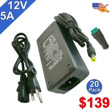 10 50 Pack Ac Dc Adapter 12V 5A 60W Switching Power Supply For Led Strip Light