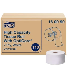 Tork OptiCore® Mid-size Toilet Paper Roll White T10, Universal, 2-ply, 12 x 2000