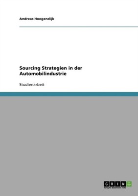 Hoogendijk - Sourcing Strategien in der Automobilindustrie - paperback - E555z