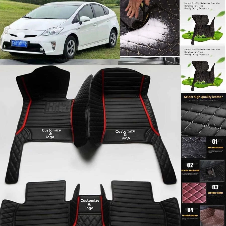 For Toyota Prius Car Floor Mats Auto Carpets All Weather Waterproof Foto 2 de 4