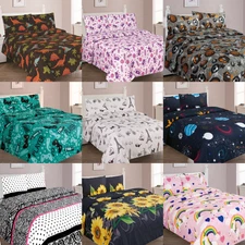  FULL SIZE CHILDREN TEEN  NEW MODERN DESIGN SINGLE BED COMPLETE SHEET SET