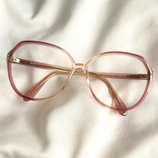 Vintage Rose Gold Austria Eyeglasses Frames Boho Lightweight 54 13 READ COND.
