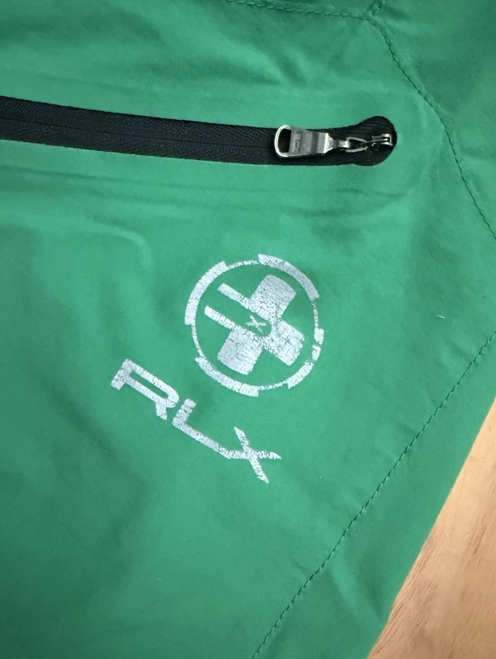 PANTALONES CORTOS DE NATACIÓN PARA HOMBRE RLX RALPH LAUREN TALLA M/36 CINTURA VERDE Foto 3 de 4