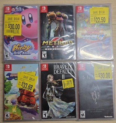 Nintendo Switch Game Lot New & Sealed Kirby Metroid Skyrim Advance Wars Pokémon