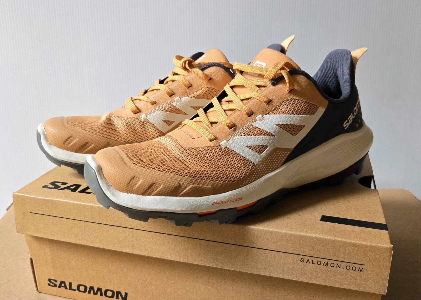 Scarpe da trekking donna Salomon Outpulse nuove 8 arancio fieno greco