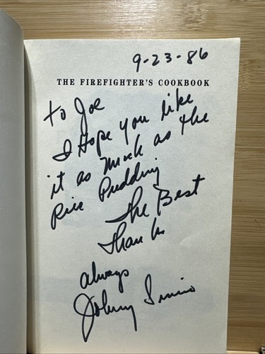The Firefighter's Cookbook John Sineno Signed 1986 First Edition - Picture 2 of 13