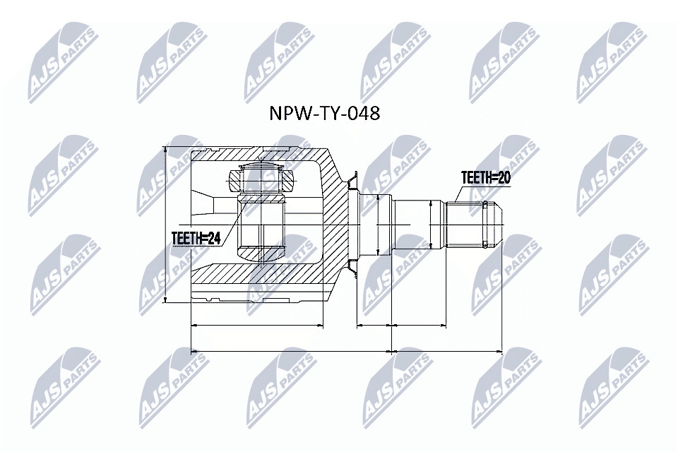 Front Left NTY OE NPW-TY-048 Joint Kit, drive shaft for TOYOTA