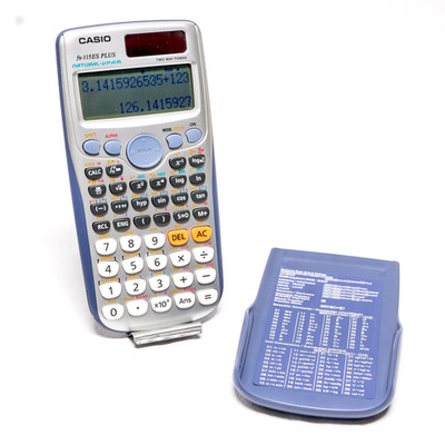   Casio FX-115ES Plus Scientific Calculator Silver  w/ Cover - TESTED WORKING  