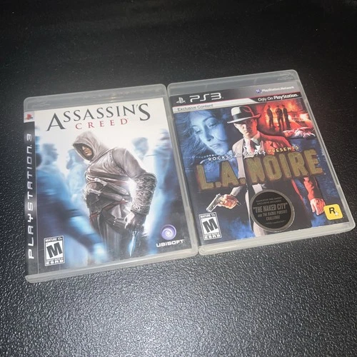 Playstation 3 PS3 Assassin's Creed & LA Noire Lot of 2 CIB Complete