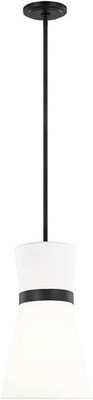 Generation Lighting 1-Light Clark Pendant Light Fixture Midnight Black