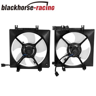 2PCS A/C Condenser Radiator Cooling Fan For 2008-2013 Subaru Impreza Forester