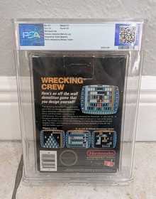 Wrecking Crew Nintendo 1985 NES CIB [NES GP] Hangtab 5 tornillos graduados WATA PSA 8,5