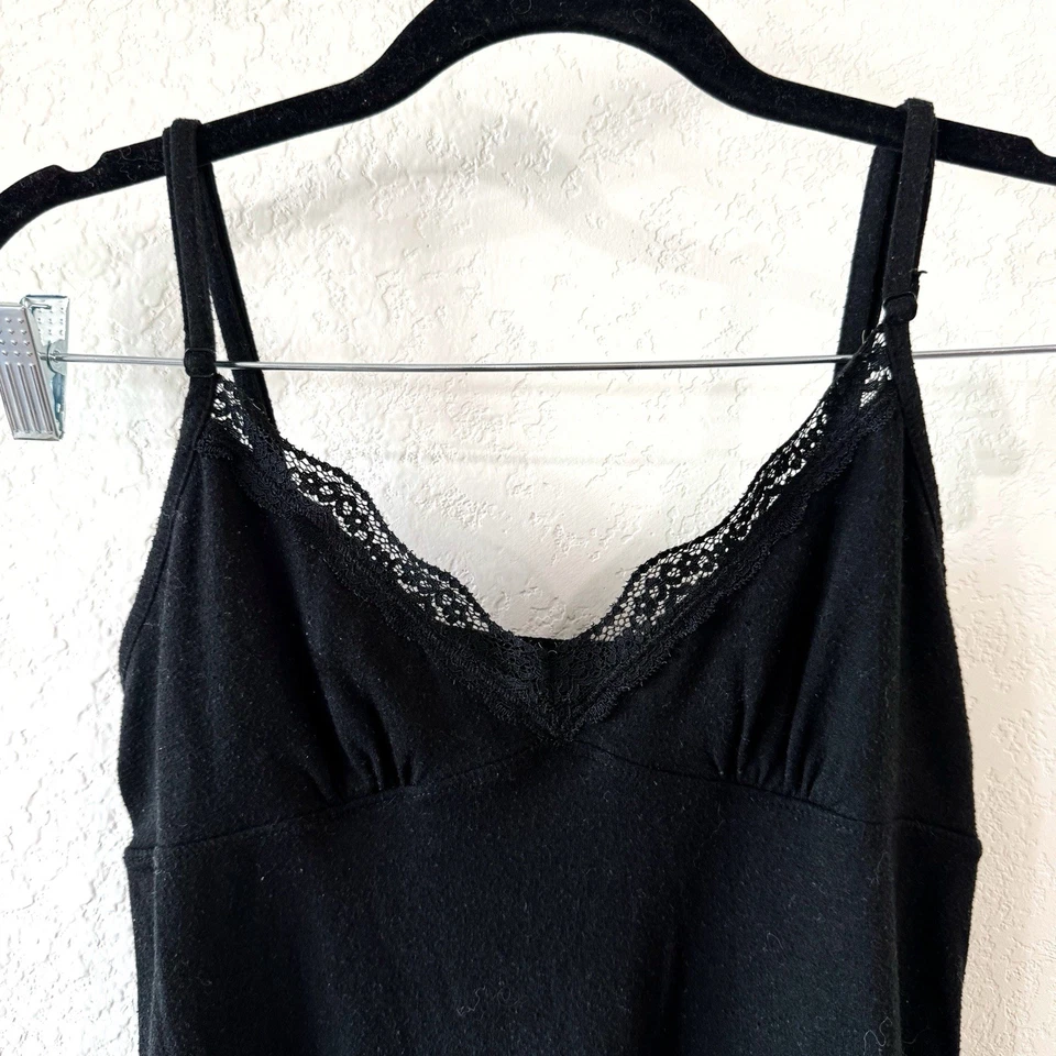 Vintage y2k Black Babydoll Lace Mini Slip Dress Nightgown Tank Dress XS - Image 2 of 4