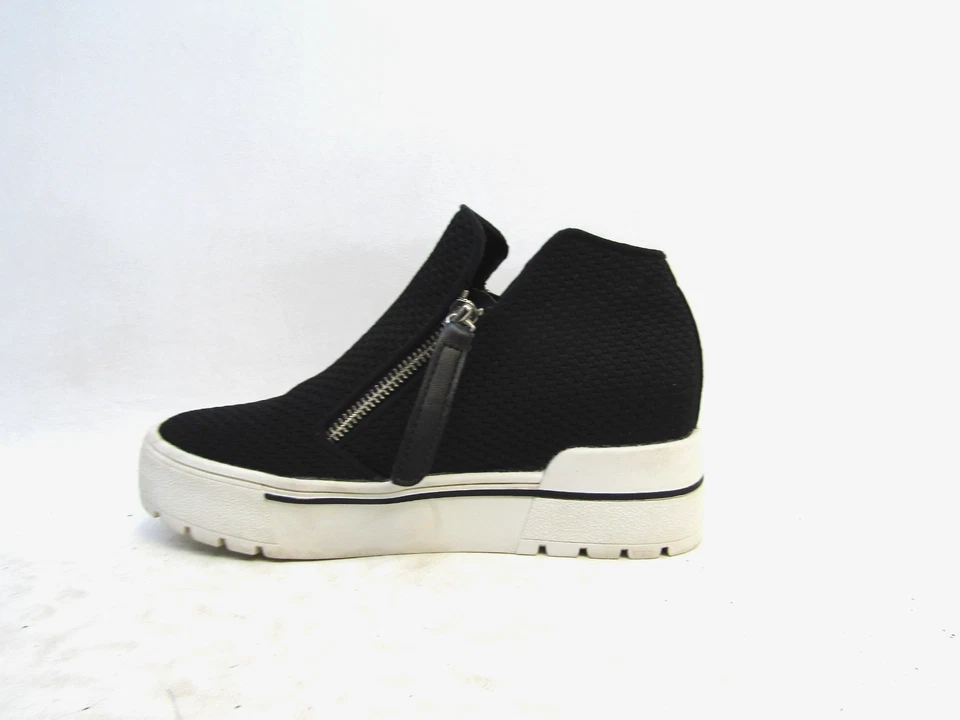Steve Madden Mujer Talla 6.5 Negro Tela Tobillo Moda Botín Botín Foto 2 de 4