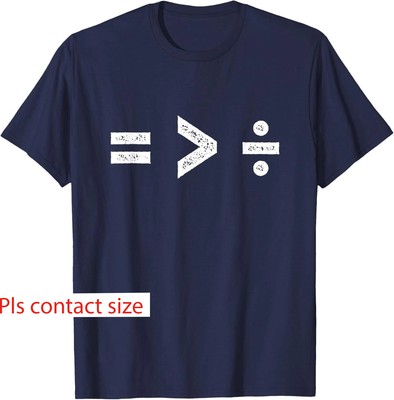 Equality is Greater Than Division Symbols Reference Unisex T-Shirt