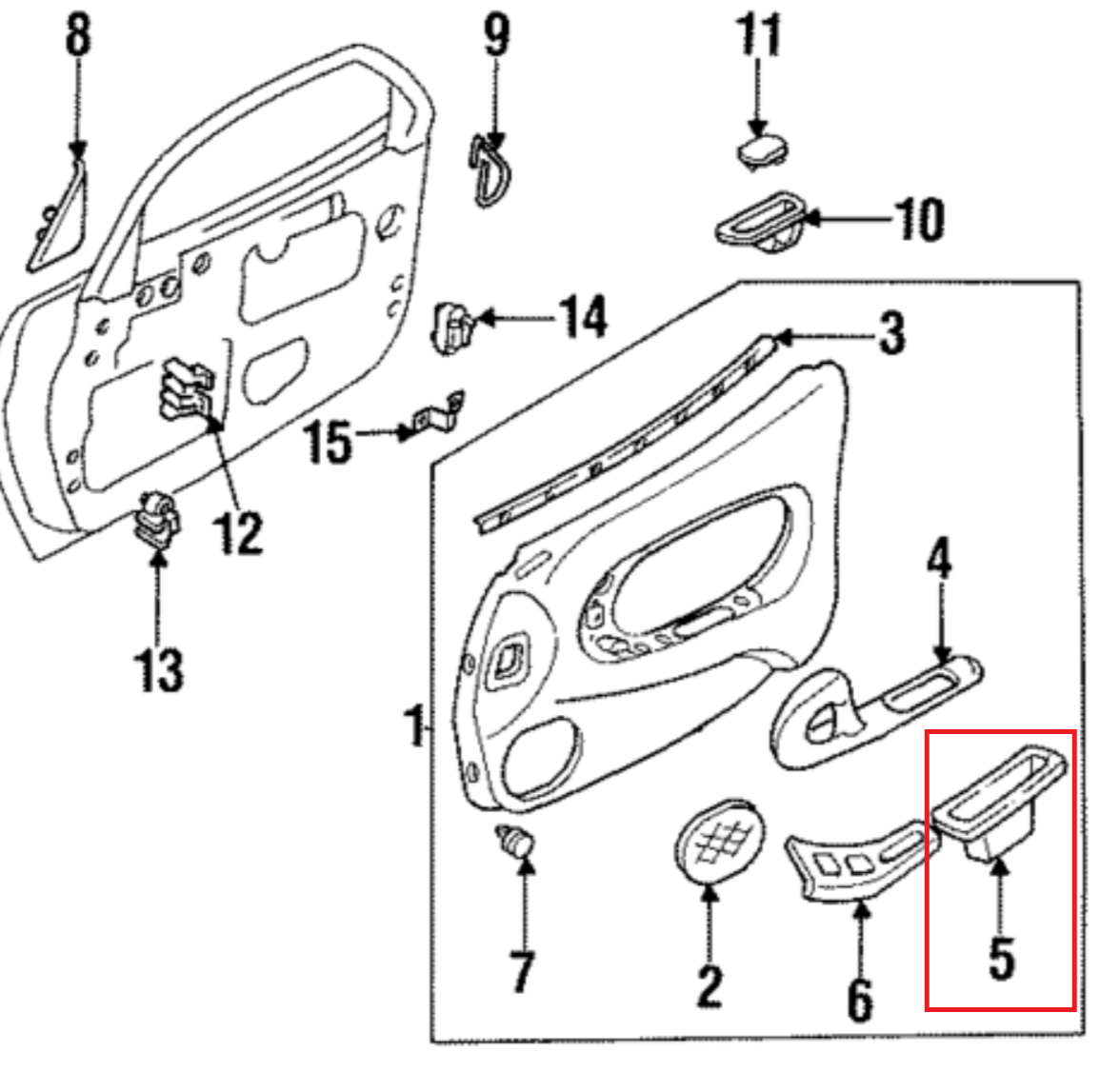 Mazda RX7 FD3S Door Pocket Map Lid | eBay