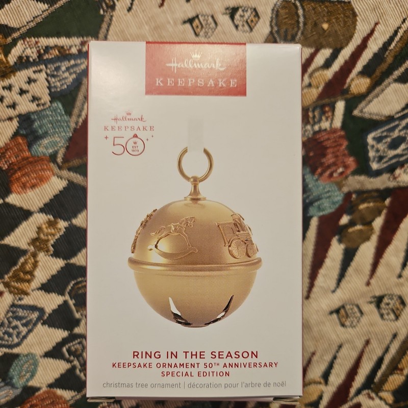 2023 Hallmark RING IN THE SEASON 50th Anniversary GOLD BELL Special Ed. Ornament