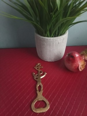 6'' Vintage ANCHOR Bottle Opener SOLID BRASS Heavy NAUTICAL Navy SHIP Boat MARINE