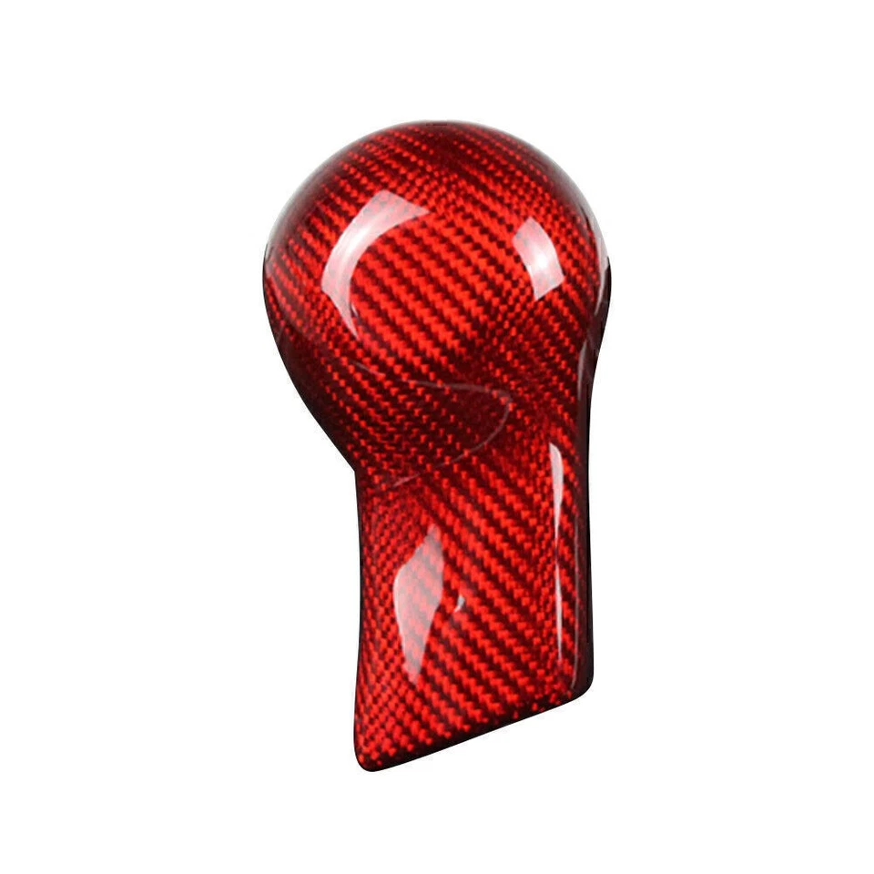 For Chevrolet Camaro 2010-2015 Carbon Fiber Car Inner Shift Knob Cover Case Red - Imagem 2 de 4