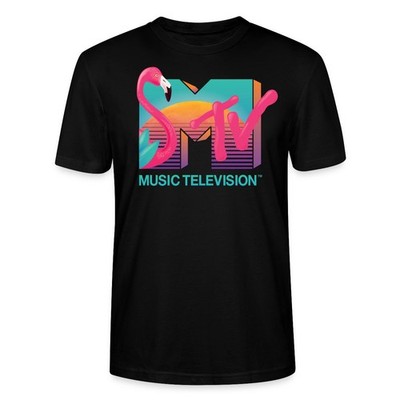 MTV Music Television Flamingo-Logo Unisex Bio T-Shirt