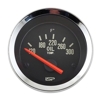 VW ISP RALLY SERIES BLACK FACE 300° OIL TEMP DASH GAUGE 2-1/16'' BUG BUS GHIA