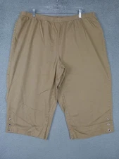 Just My Size Womens 3X 38x18 Tan Classic Capri Stretch Pants