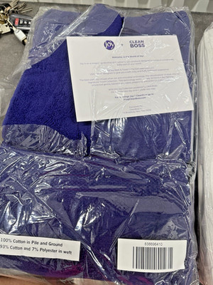 Joy CleanBoss 2-piece Cotton Jumbo Luxe Bath Sheets ROYAL BLUE $62