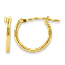 Real 14kt Yellow Gold Madi K Hoop Earrings