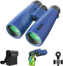 15x55 Binoculars with Phone Adapter HD Lightweight Waterproof Bird Watching Lens
