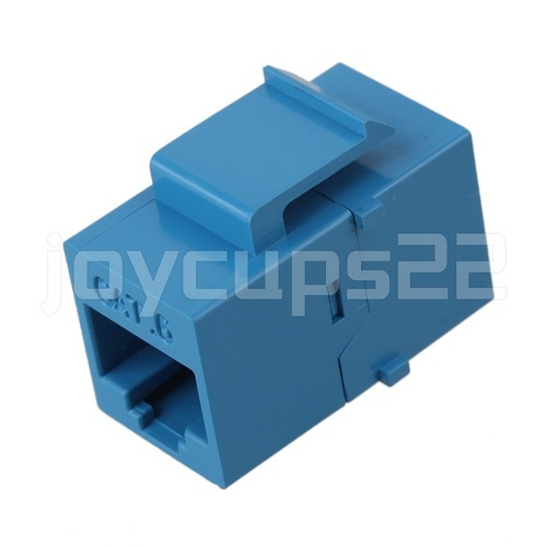 20pcs CAT6 LAN RJ45 Keystone Wall Coupler Jack Adapter 8P8C Blue - Afbeelding 6 van 12