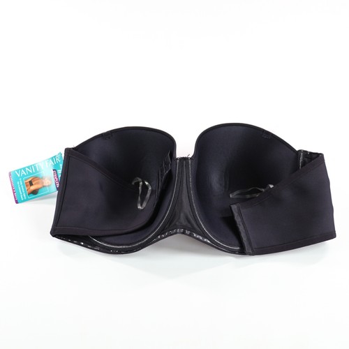New Vanity Fair Beauty Back Strapless Bra Sz 42DD Mulitway Solid Black NWT 74380 - Picture 5 of 6