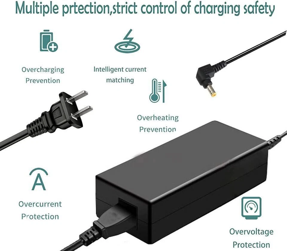 Power Cord For Zebra Eltron TLP2844 LP2824 Label Printer AC/DC Adapter Charger - Image 2 of 4