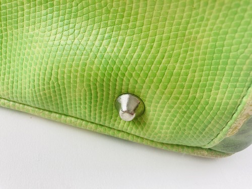 Vintage Retro PVC Tote Bag Kittens Kitties Butterfly Green Blue Plastic Gingham - Picture 9 of 22